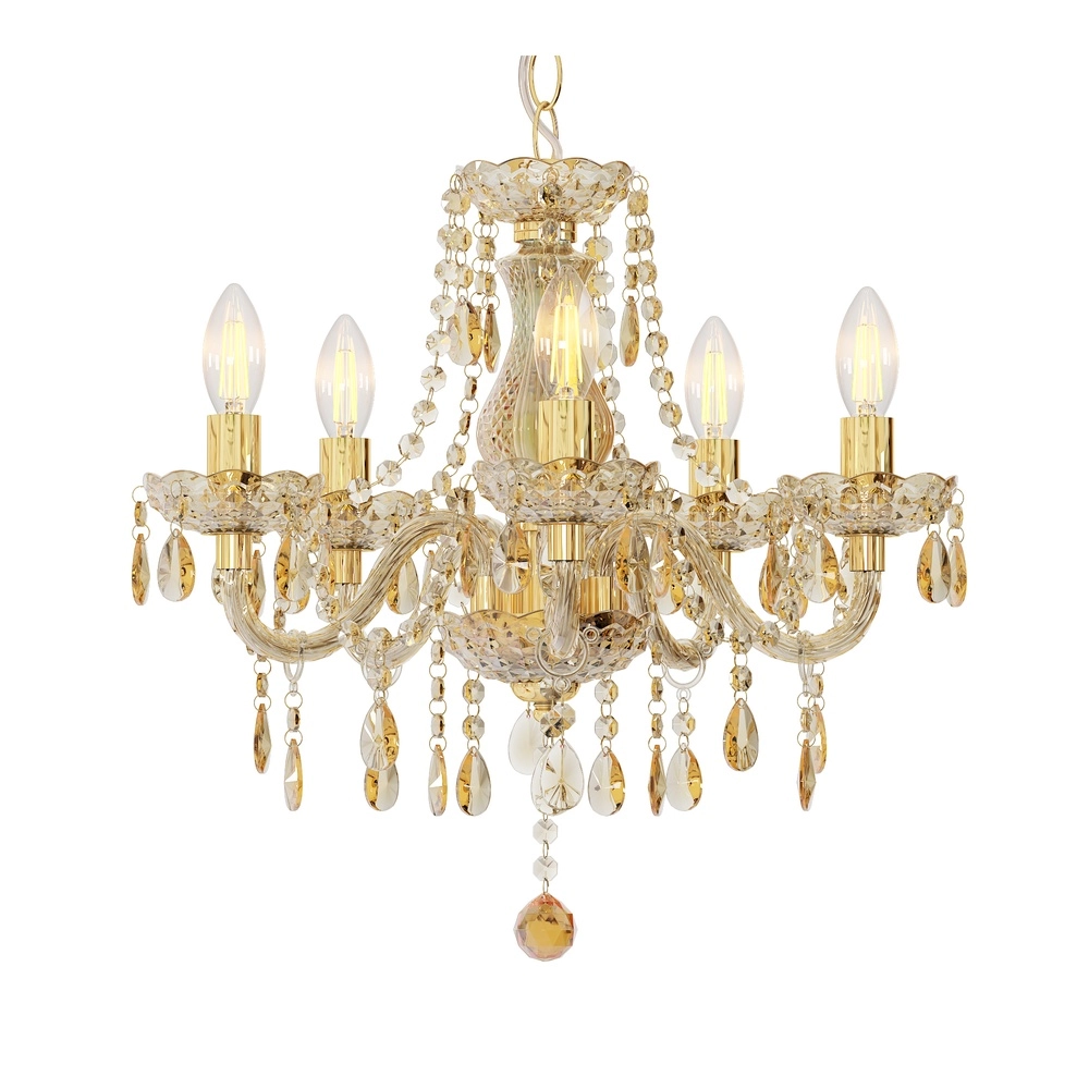 Kronleuchter Marie Ø 48 cm Gold