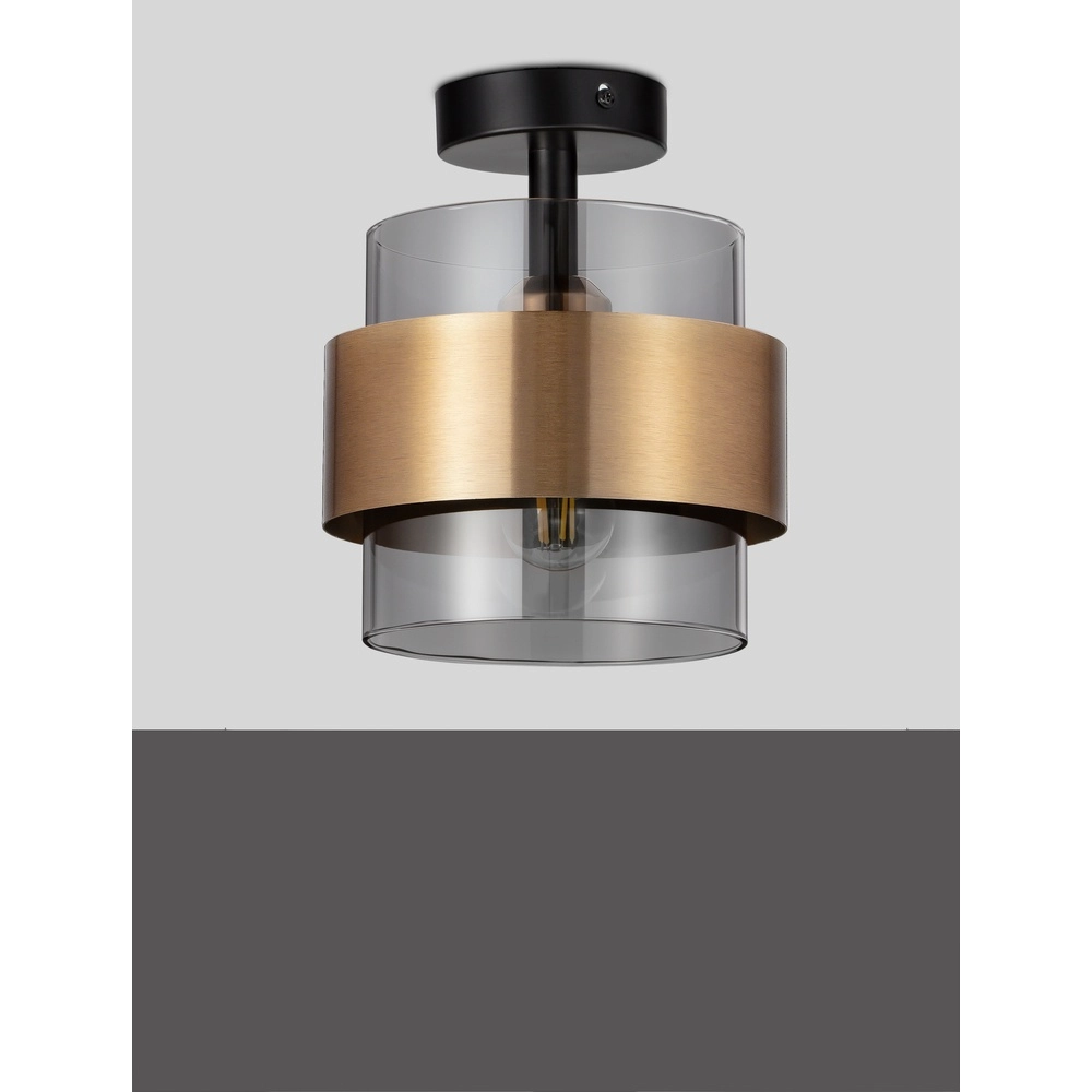 Deckenlampe Sianna Ø 18cm schwarz mit gold Lyora 5212017445438