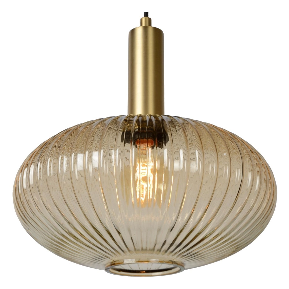 Pendellampe Maloto Ø 30 cm bernsteinfarben Lucide 5411212451200