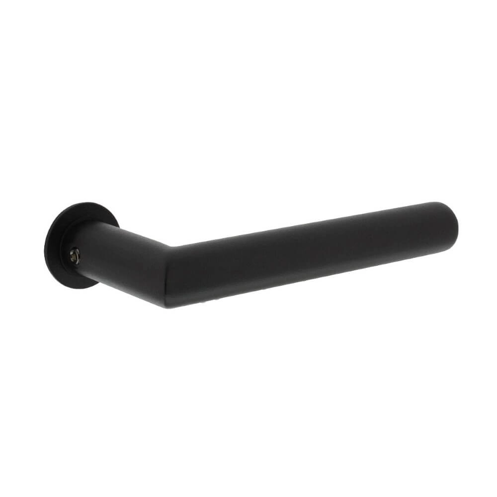Fester Türgriff Jura kleine Rosette schwarz Intersteel 8714186518809