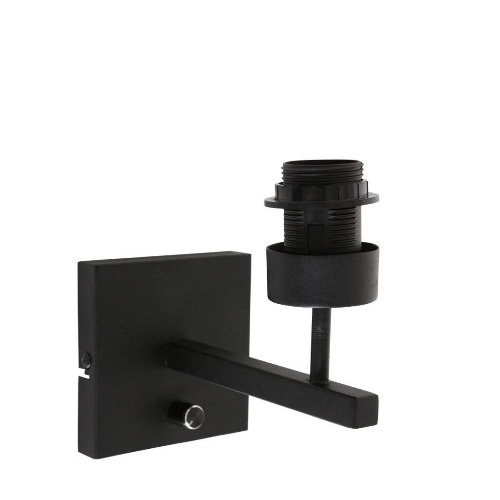 Schwarze Wandlampe Stang mit Korkkappe Ø20 cm Steinhauer 8712746180558