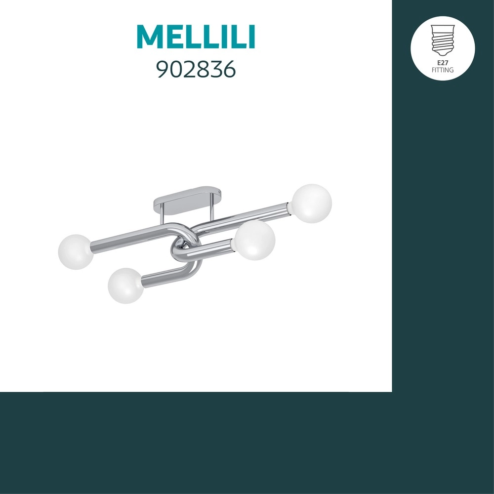 Design-Deckenlampe Mellili Chrom