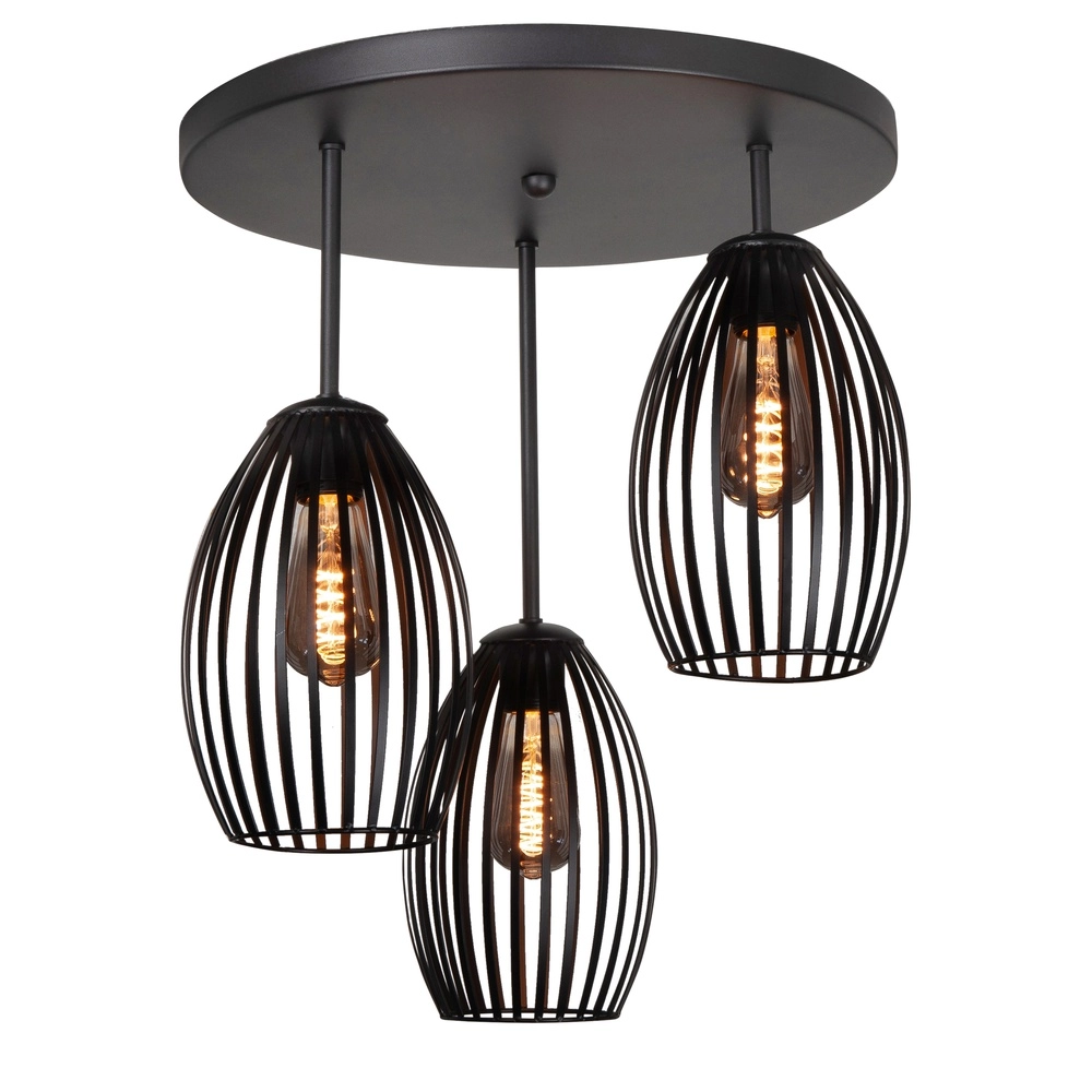 Deckenlampe Gabbia 3-flammig schwarz
