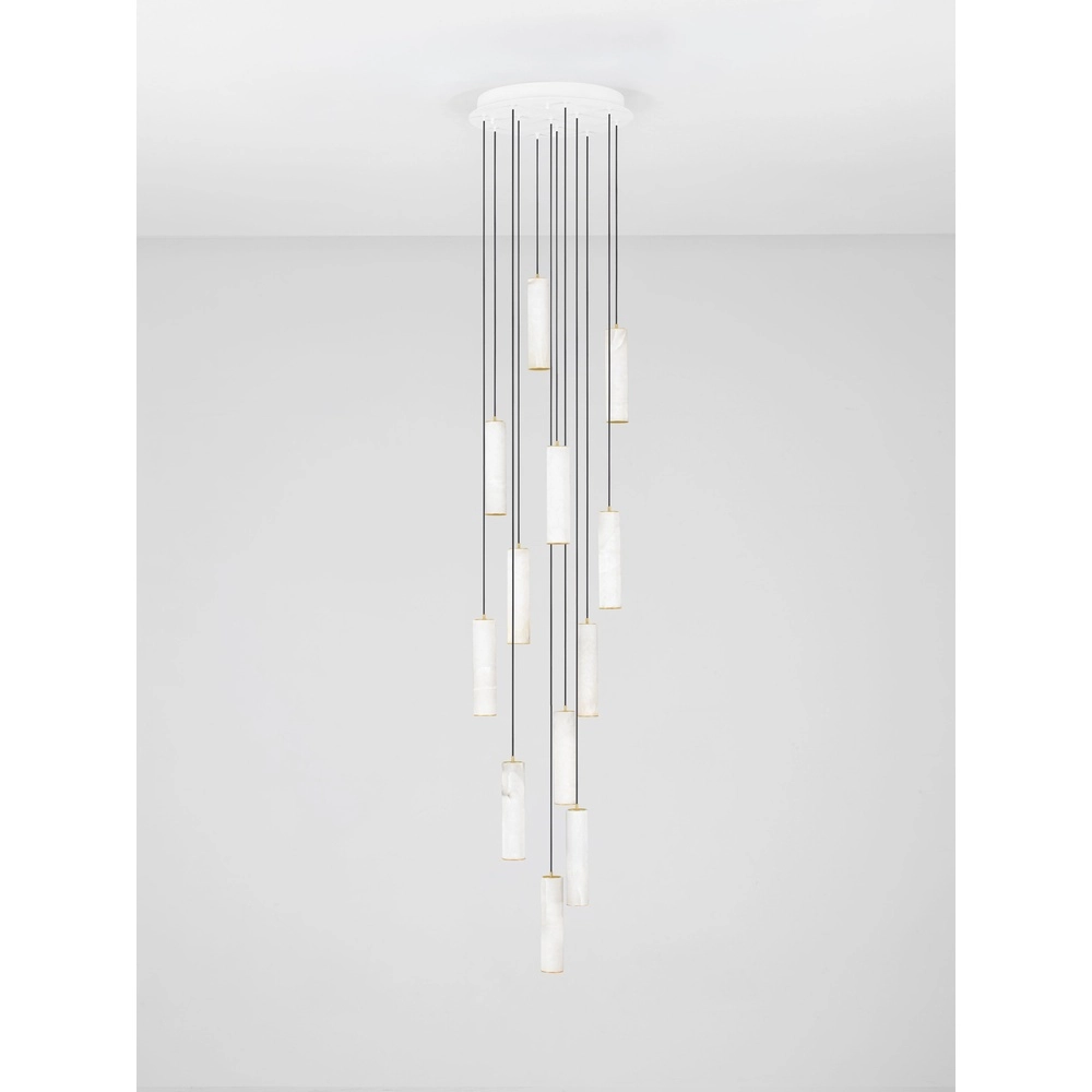 Pendellampe Diletto Gold mit weißen 12-Lichtern Lyora 5212063503243