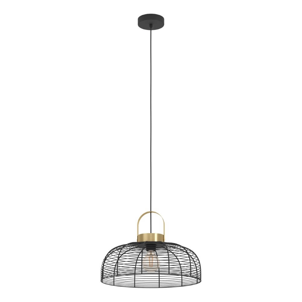 Drahtlampe Roundham Ø 45cm - Schwarz mit Gold Eglo 9002759439644
