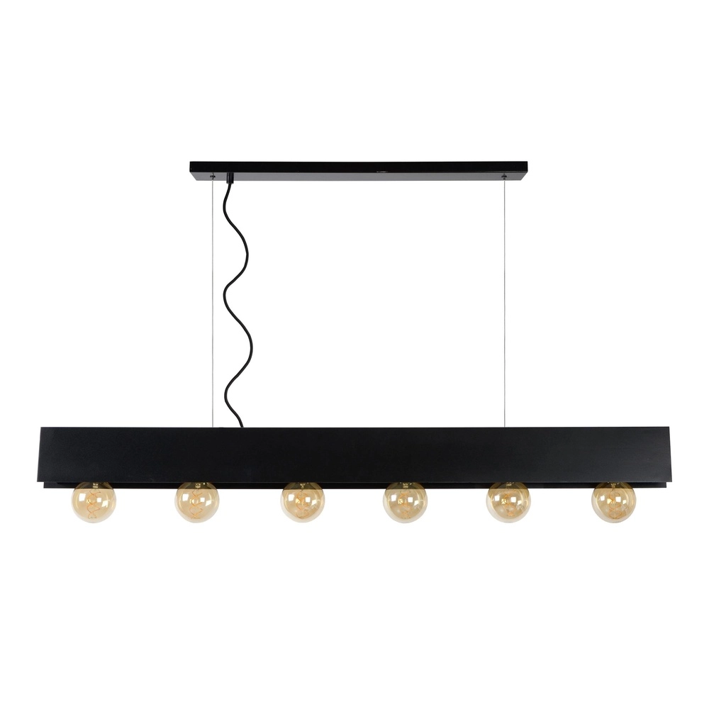 Design-Pendellampe Surtus 6-Licht Schwarz