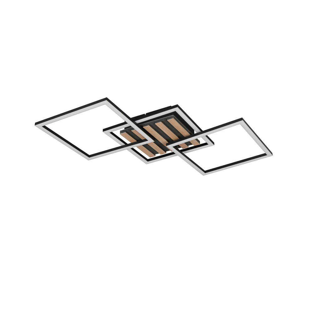 Moderne Deckenlampe Zaro Schwarz 74,5 cm Trio 4017807682212