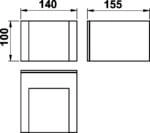 LED Wandleuchte Padestal grau Albert 4007235903324