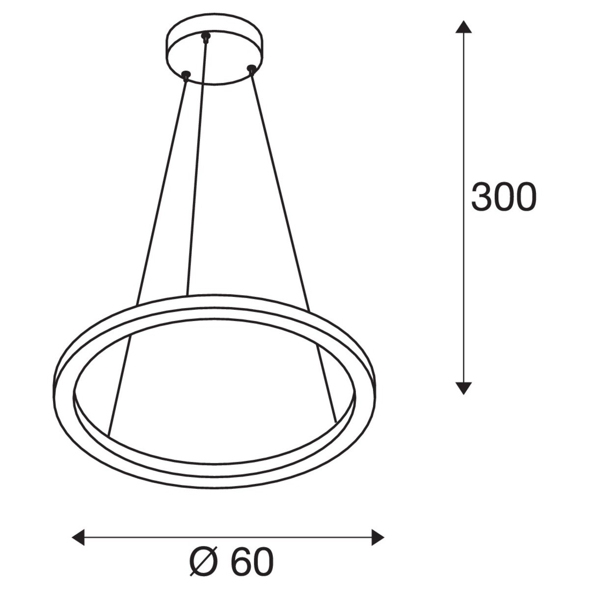 LED Hängelampe One 60cm weiß SLV 4024163249102