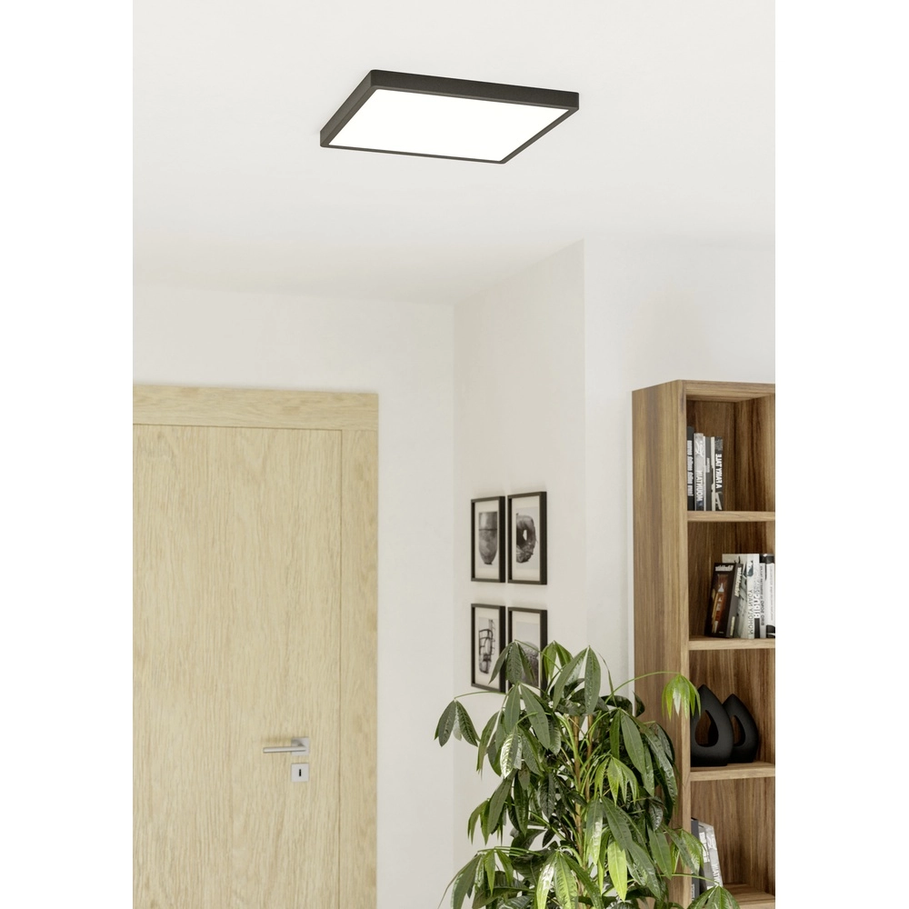 LED-Deckenlicht Fueva 6 Quadrat – Schwarz – 39x39 cm Eglo 9008606330133