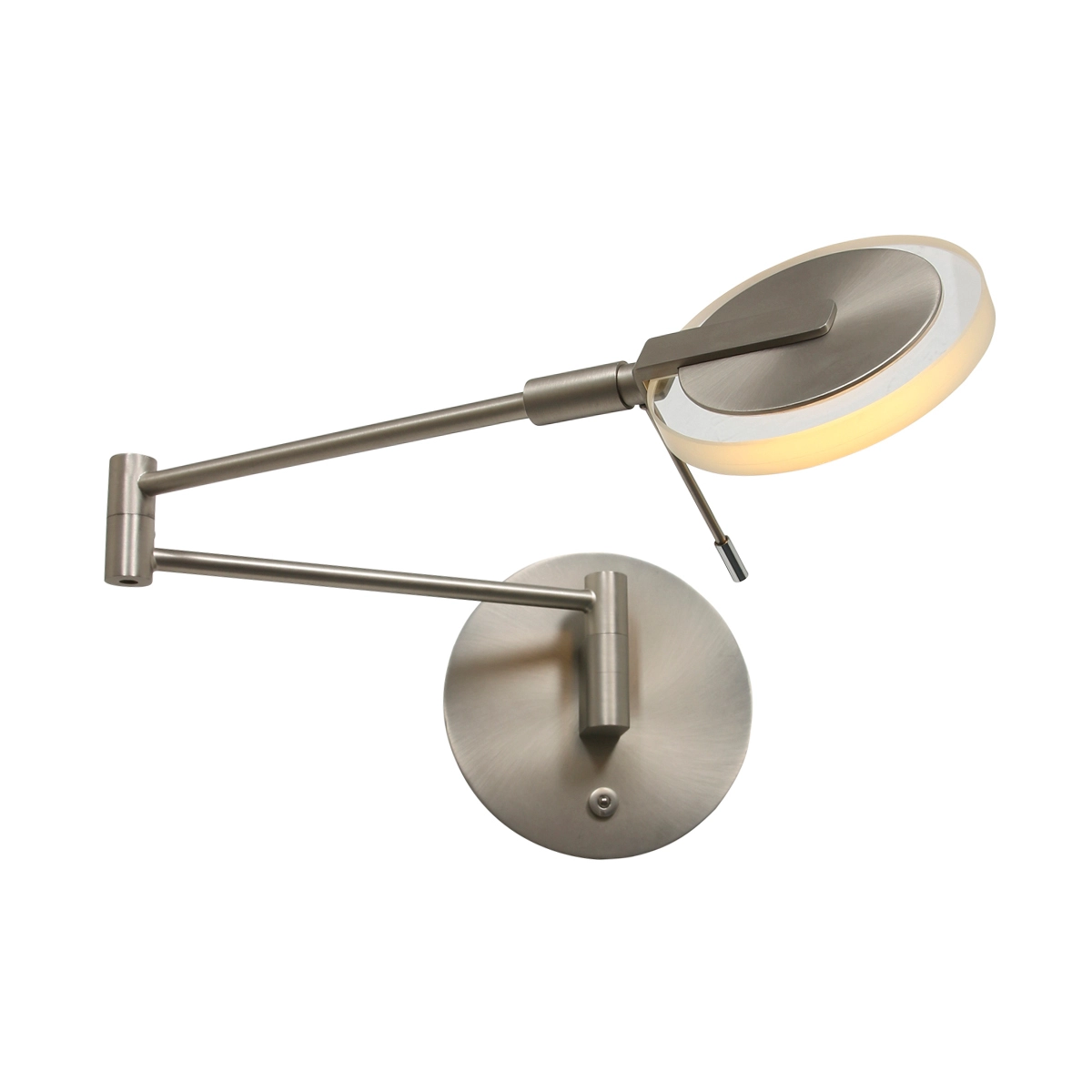 LED-Wandleselampe Turound 10 W – 2700 K – 62 cm Edelstahl-Klarglas