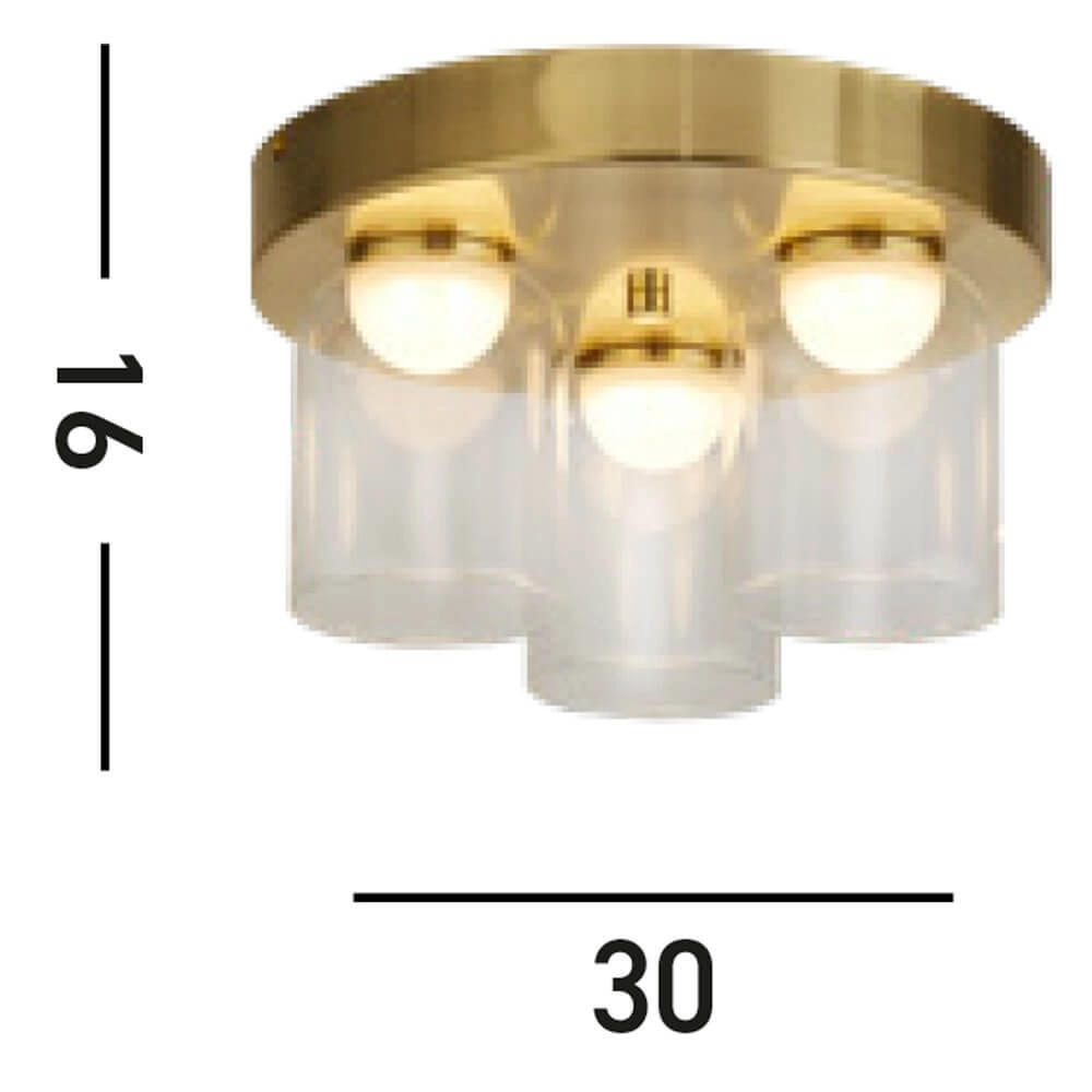 Deckenleuchte für Badezimmer Highball Messing Searchlight 5053423267623