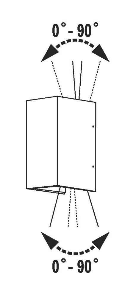 LED-Wandleuchte Cremona Up - Down 2x3W - 3000K 17cm mattsilber KonstSmide 7318307940312