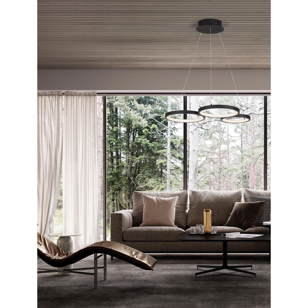 Moderne Pendelleuchte Magnus schwarz 55cm Lyora 5212017433169