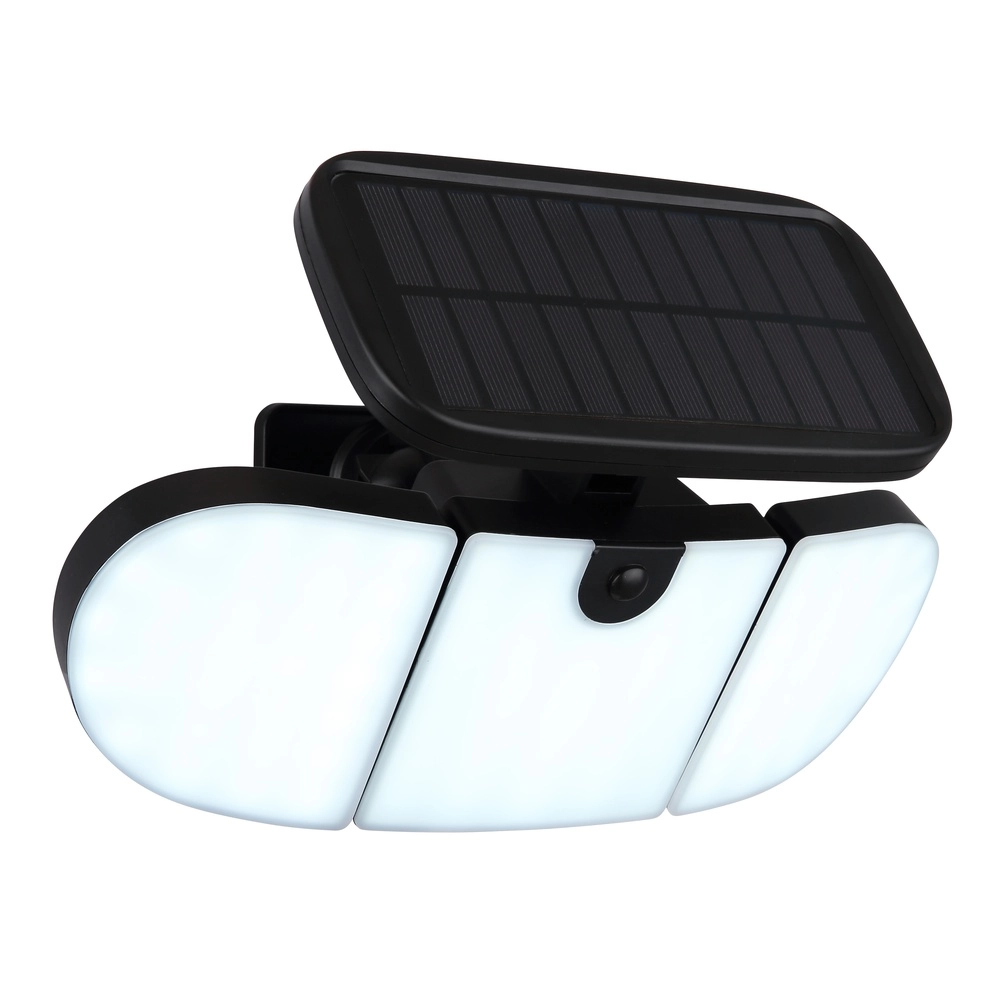 Schwarze Wandlampe Torqen Solarenergie