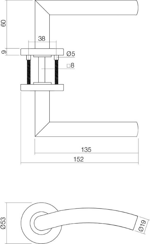 Komplettes Türdrücker-Set Lisa Edelstahl Intersteel 8714186634554