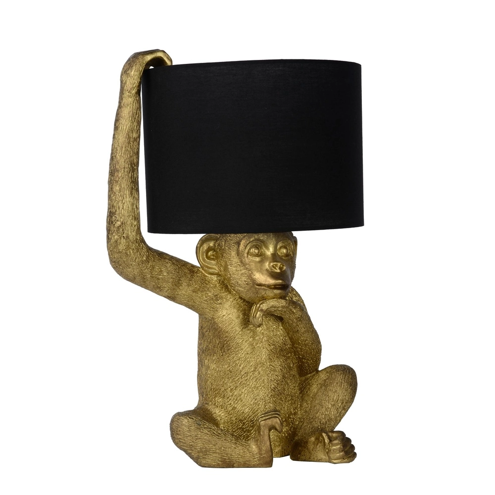 Tischlampe Extravaganza Chimp Affe Schwarz mit Gold