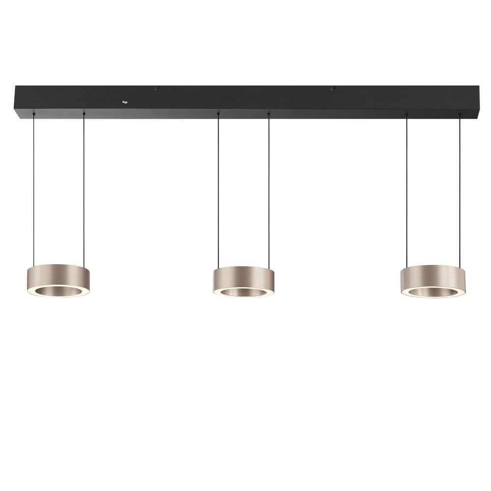Design-Pendellampe Axion 3-hell schwarz mit Braun Brilliant 4004353477195
