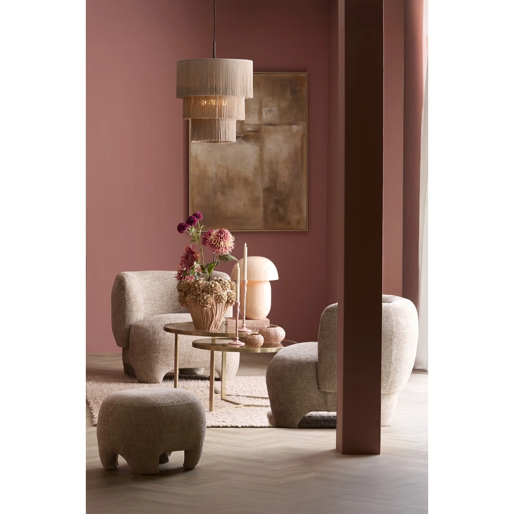 Schnur-Pendellampe Malaika Ø 45cm – taupe Light & Living 8717807816391