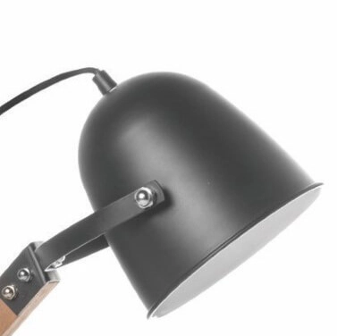 Ländliche Schreibtischlampe Cooper schwarz mit Holz Artdelight 8719831732647