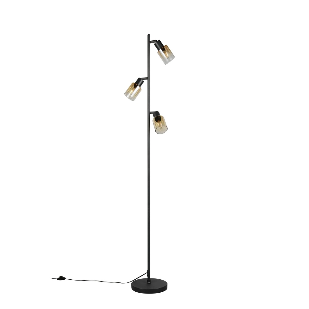 Stehlampe Cadiz 3-flammiges Braunglas Trio 4017807653472