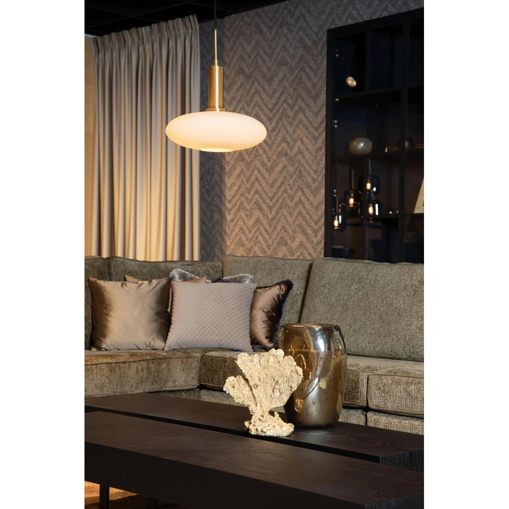 Design-Pendellampe Singala Ø 30 cm Gold mit Weiß Lucide 5411212251084
