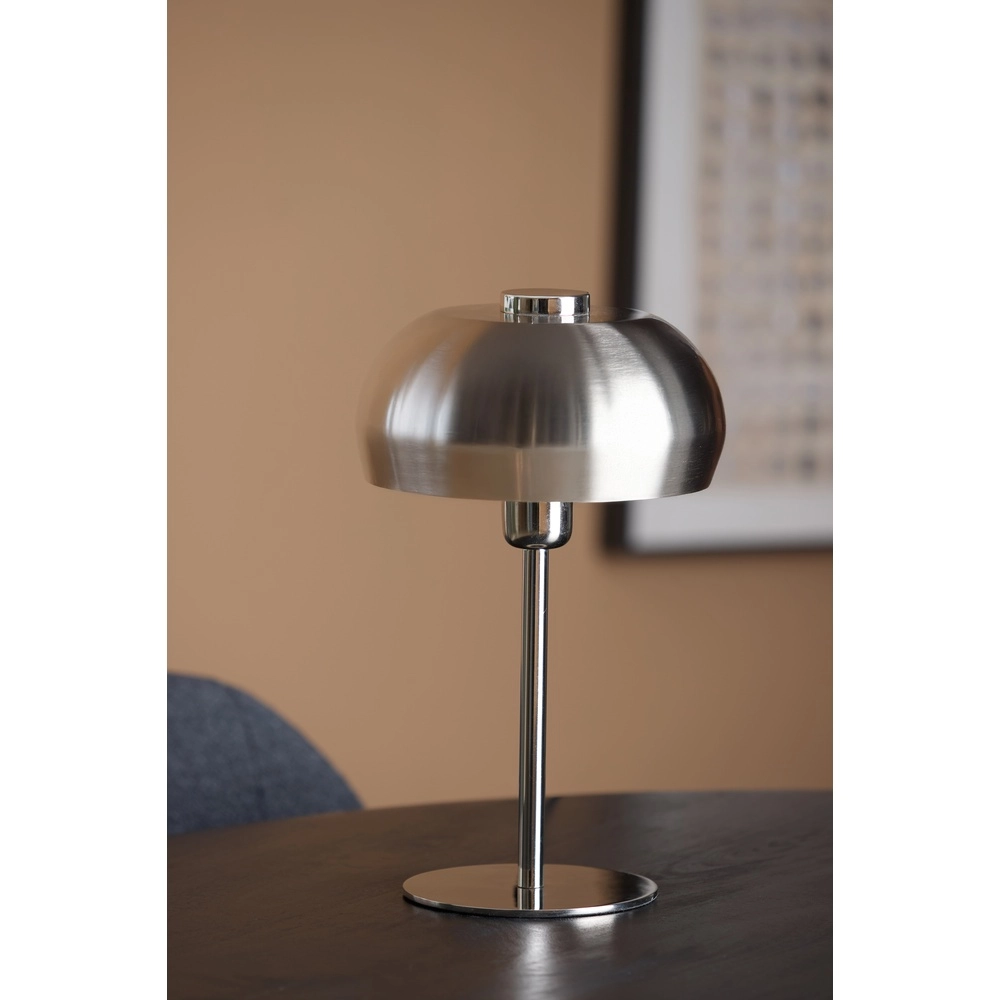 Tischlampe Surin Ø 22cm – glänzendes Nickel Light & Living 8717807743413