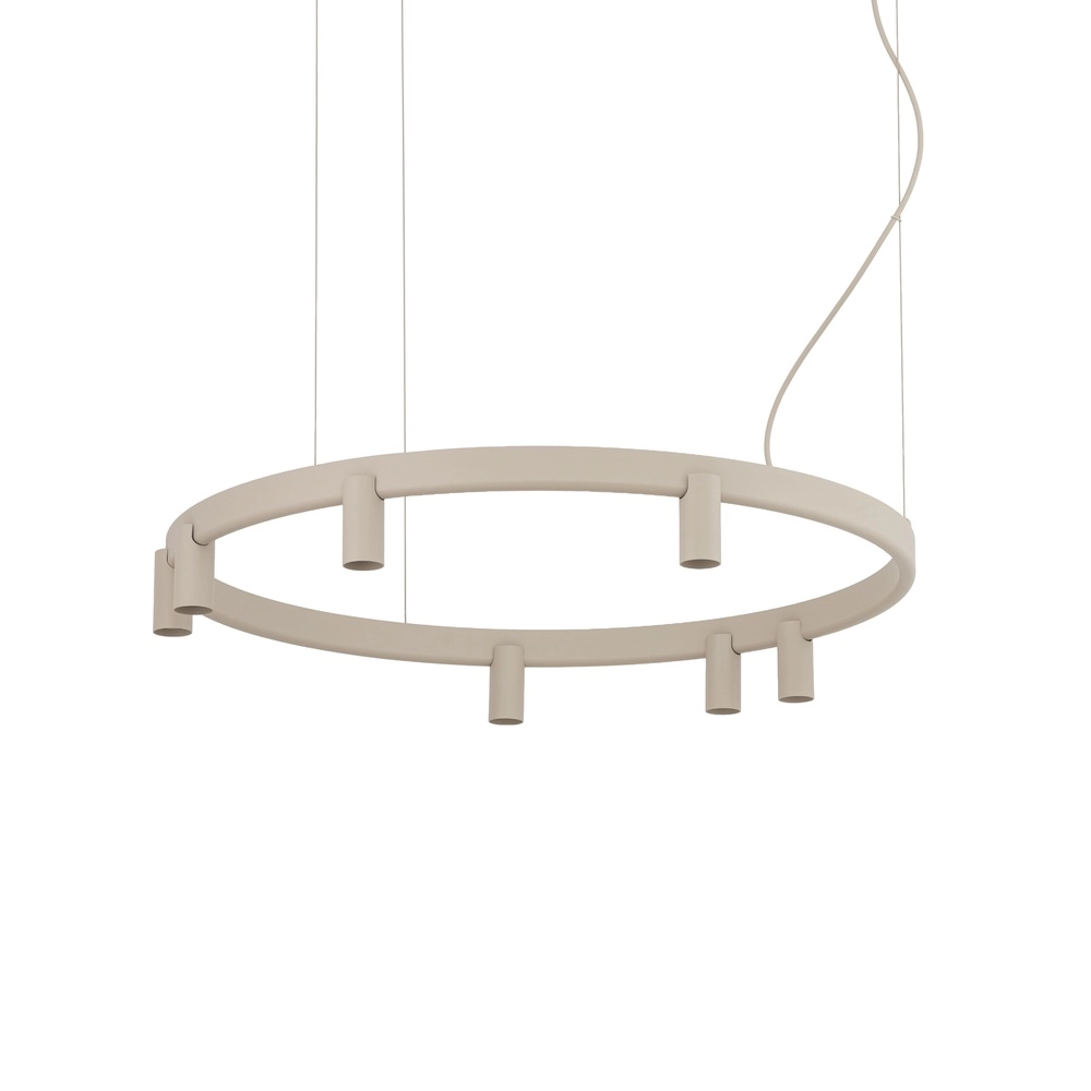 Design-Pendellampe Fourty sandbraun Ø 80 cm