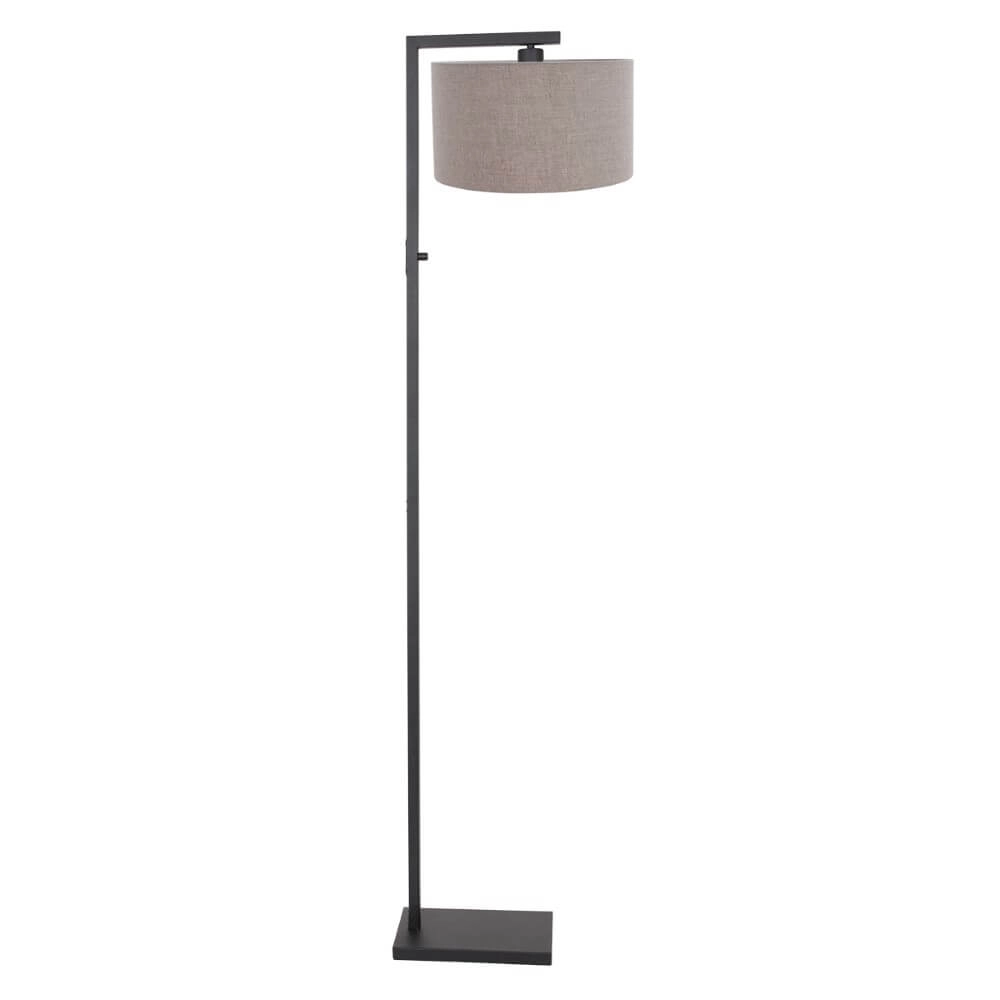 Stehlampe Stanger mit taupefarbener Kapuze