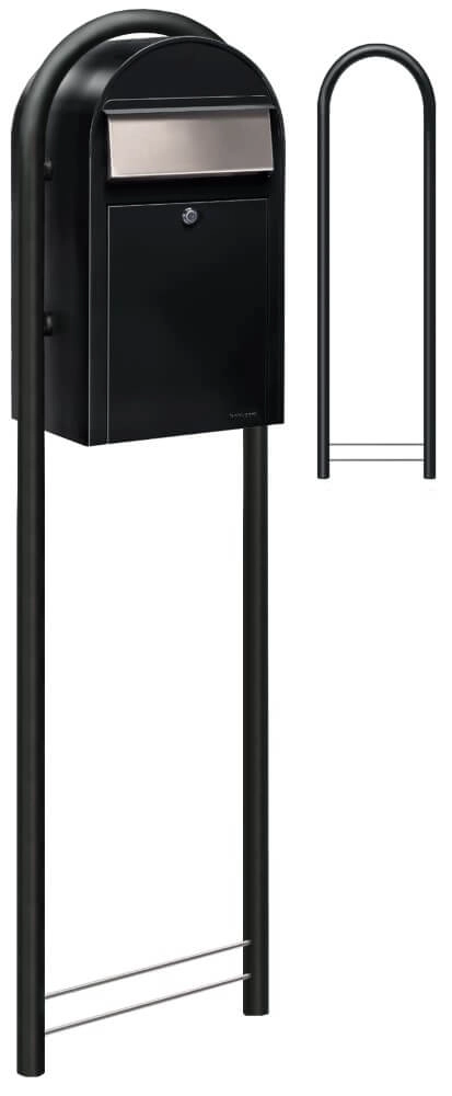 Briefkasten Grande st9005 i Strukturiertes Schwarz Bobi 6417237033277