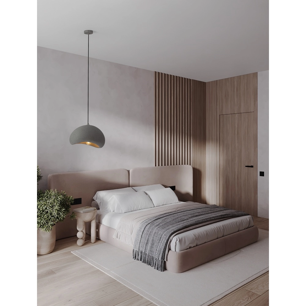 Natürliche Pendelleuchte Aere grau 40cm Lyora 5212017476692
