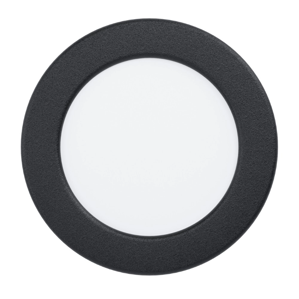 IP44-Einbaulampe Fueva 6-Z Zigbee – schwarz – Ø 12 cm