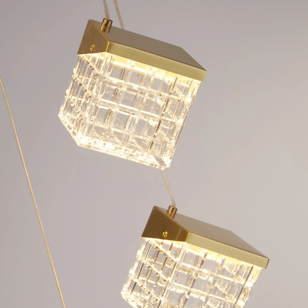 Design-Pendelleuchte Cuboid 5-flammiges Gold Searchlight 5053423302164