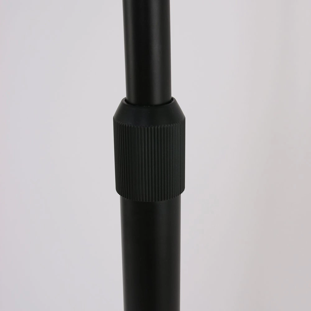 Bogenlampe Stresa schwarz mit weißem Lampenschirm Steinhauer 8712746106640