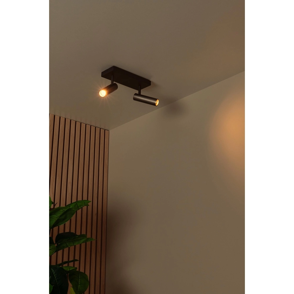 Elegante Deckenlampe Grado 2-hell metallisch-grau Lucide 5411212221711