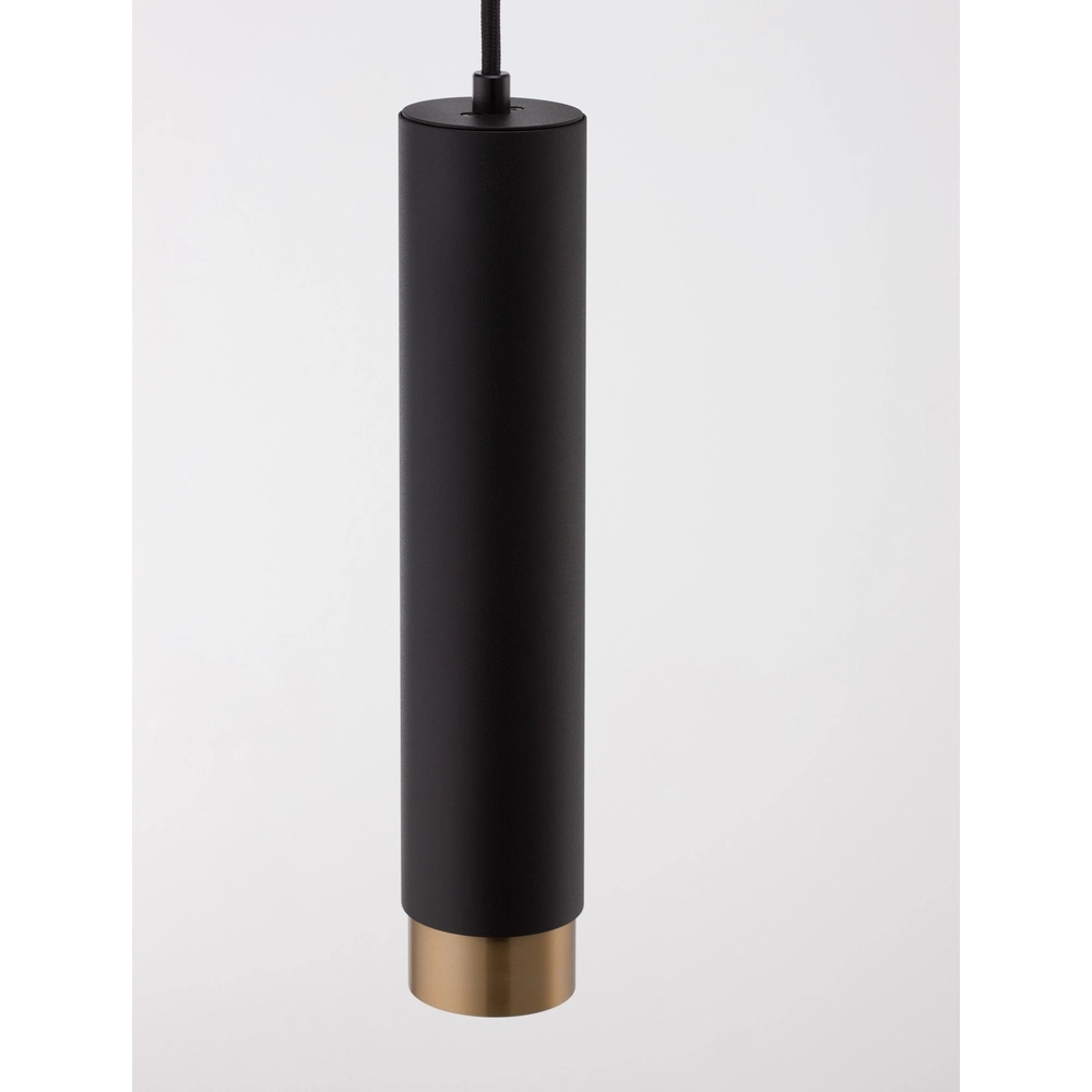 Pendelleuchte Pongo M Single 30cm schwarz mit gold Lyora 5212017430328