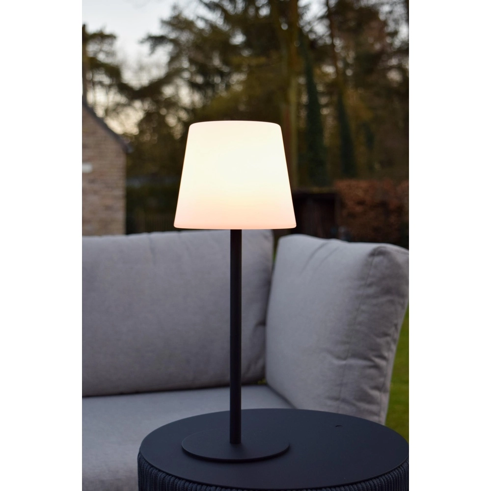 Wiederaufladbare Tischlampe Tyon Schwarz Lucide 5411212134745