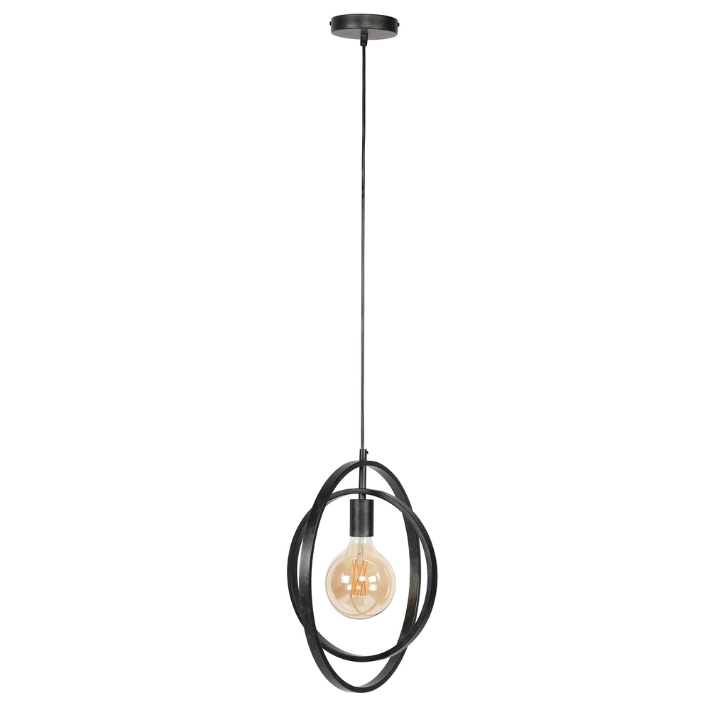 Moderne Pendellampe Ø 40cm Turn Holzkohle Lyora 8716803513129