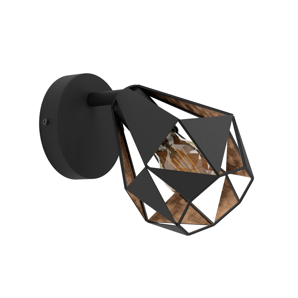 Wandlicht Carlton 7 Schwarz mit Kupfer