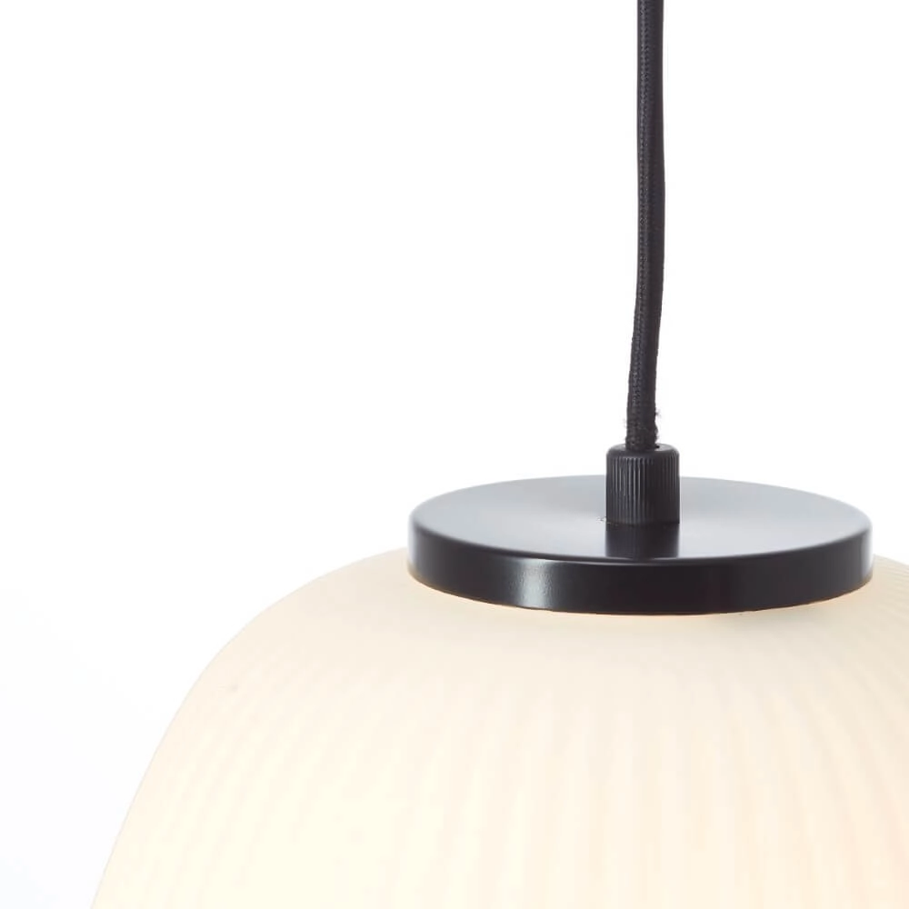 Hängelampe Kaizen schwarz mit weiß Ø 25cm Brilliant 4004353447167