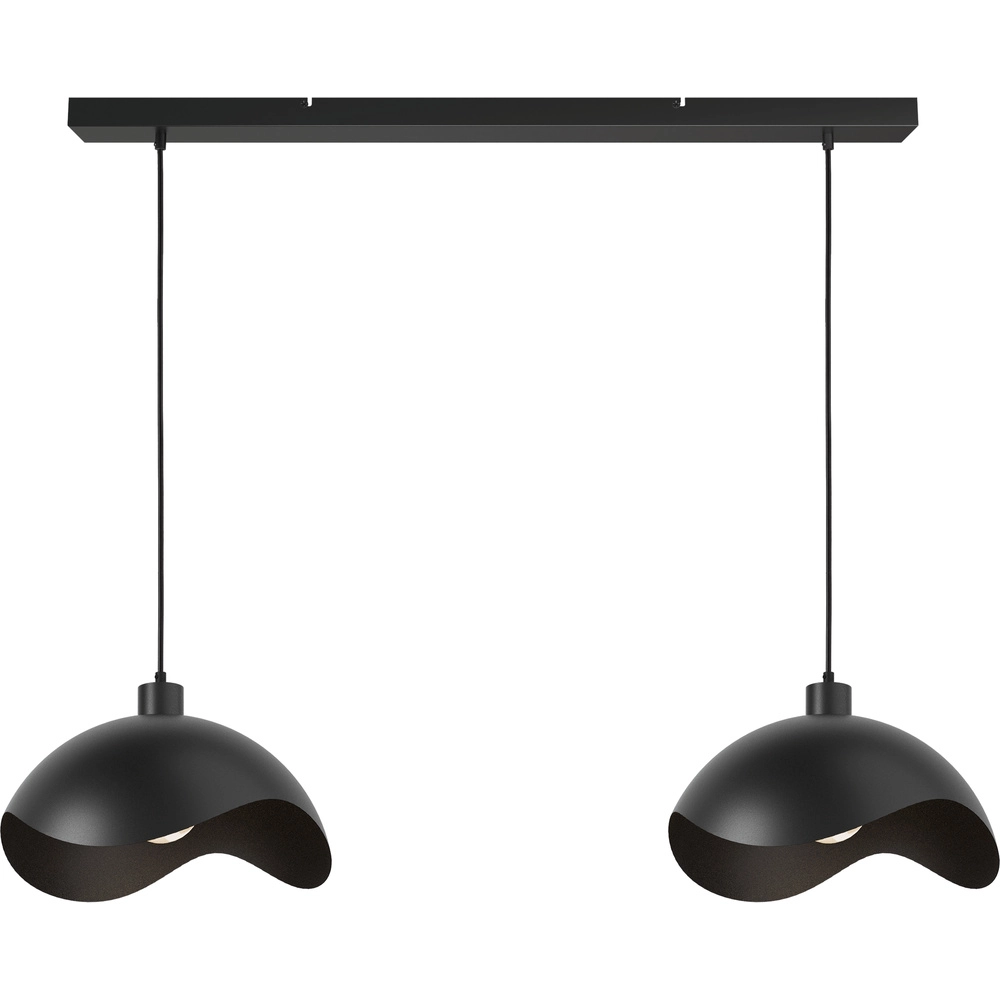 Büro-Hängelampe Volta 2x Ø40cm – schwarz
