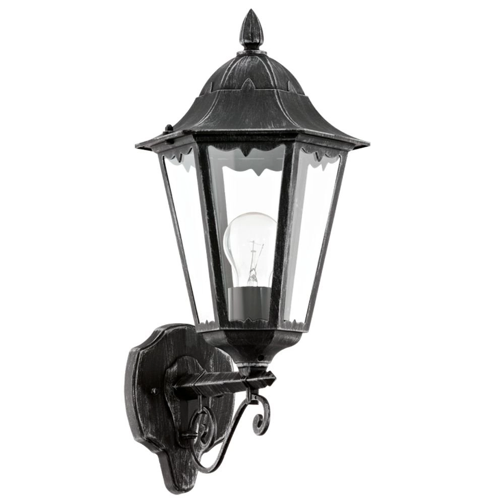 Außenlampe Navedo schwarz silber