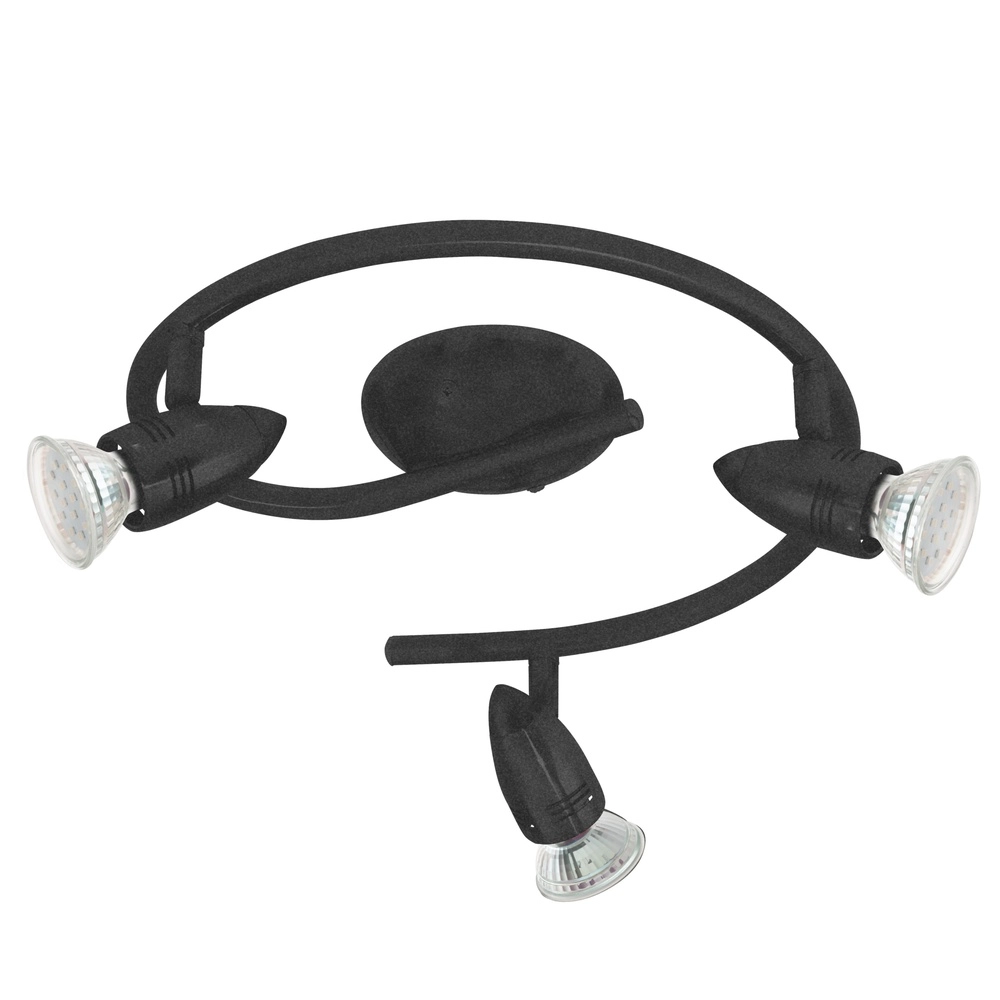 Oberflächenmontierter Spot Magnum-Led 3-Licht Schwarz Eglo 4046806206716