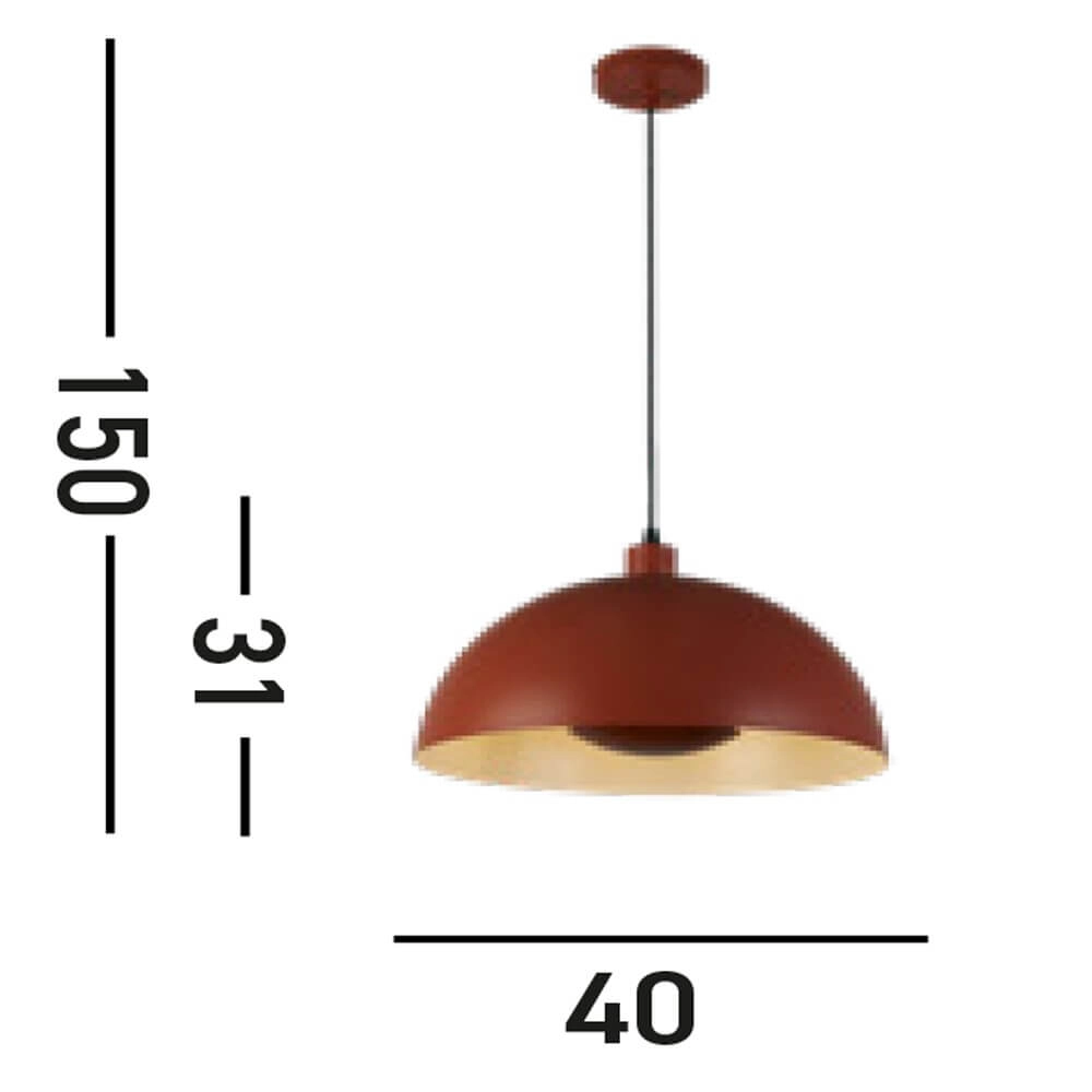 Orange Pendelleuchte Mars Schirm 31cm hoch Searchlight 5053423274317