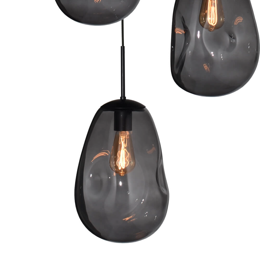 Pendelleuchte Lava 3x Rauchglas Ø 22,5cm Masterlight 8718121286471