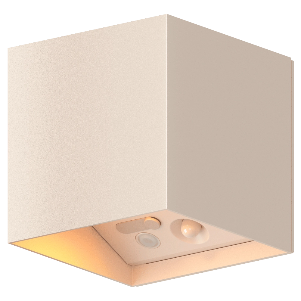 Up- und Downlighter Volterra sandbraune USB-C wiederaufladbare Sand