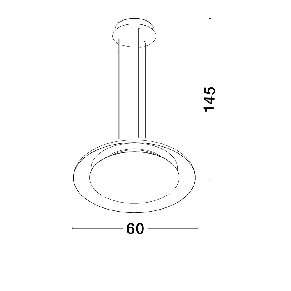 Moderne Pendelleuchte Epos Ø 60cm weiß Lyora 5212017463241