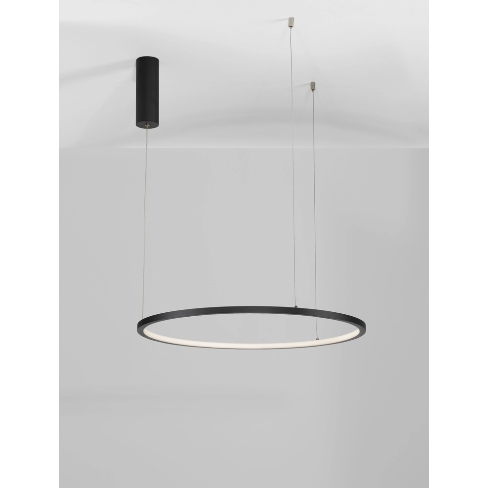 Runde Pendelleuchte Tarquin schwarz Ø 60cm Lyora 5212017438263
