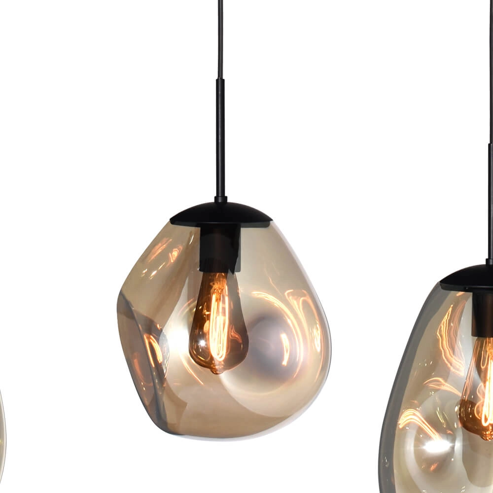 Hängelampe Lava Oval 4x Goldglas Masterlight 8718121290058