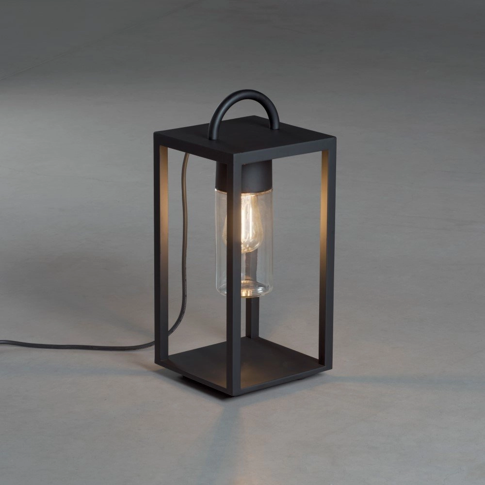 Außenleuchten Bologna 45 cm schwarz mit klarem glas KonstSmide 7318307532753